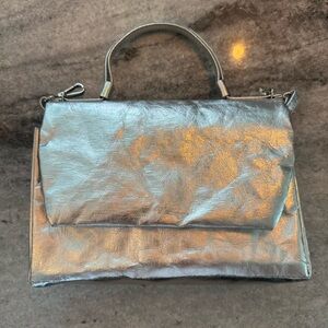 Silver Metallic Women's Crossbody Bag